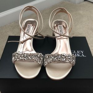 Badgley Mischka Jada Ankle Wrap Heel, never worn!